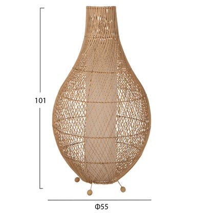 Floor Standing Lamp Hm7835 Rattan In Natural Color Φ55x101hcm.