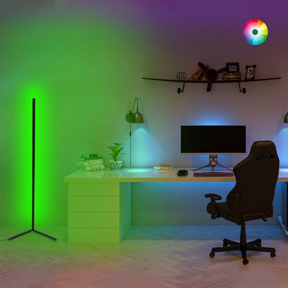 Floor Lamp Black With Rgb Led & Wireless Control Hm7309 30x30x120 Cm.