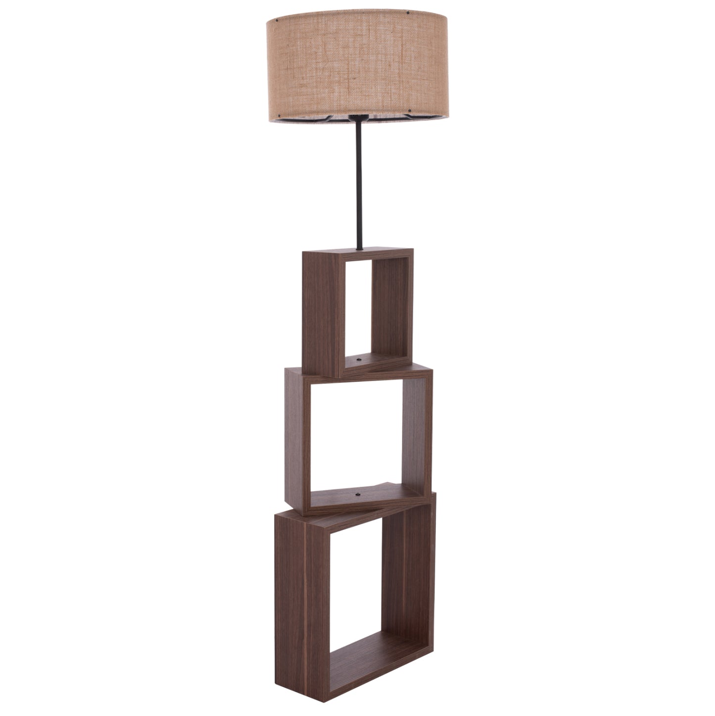 Floot Lamp Mdf Walnut Brown Hm7608.01 D38x140 Cm.