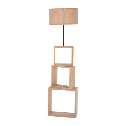 Floor Standing Lamp Hm7608.03 Mdf In Sonoma-beige Cap Φ38x140hcm.