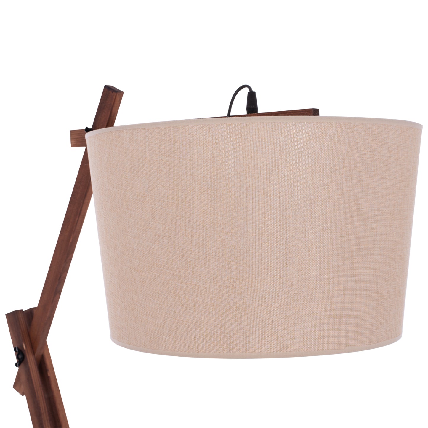 Floor Standing Lamp Crane With Tripod And Arm Beige Cap 54x54x170hcm.hm7694.01