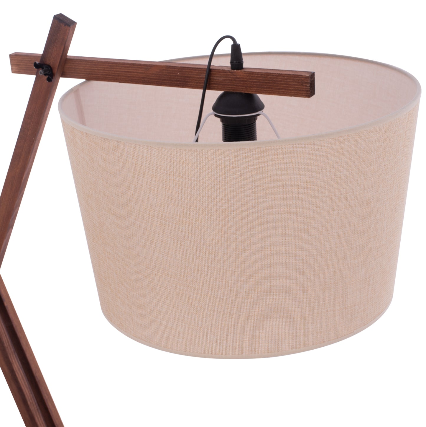 Floor Standing Lamp Crane With Tripod And Arm Beige Cap 54x54x170hcm.hm7694.01
