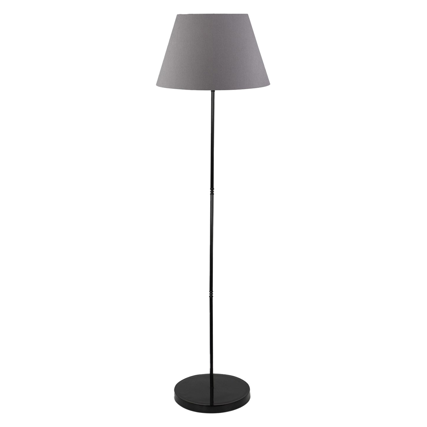 Floor Standing Lamp Hm7610.03 Black Pillar, Grey Cap
