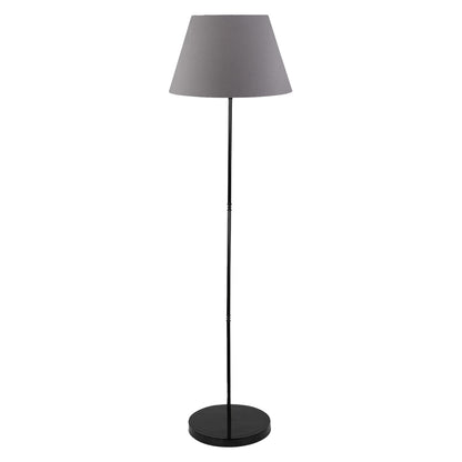 Floor Standing Lamp Hm7610.03 Black Pillar, Grey Cap