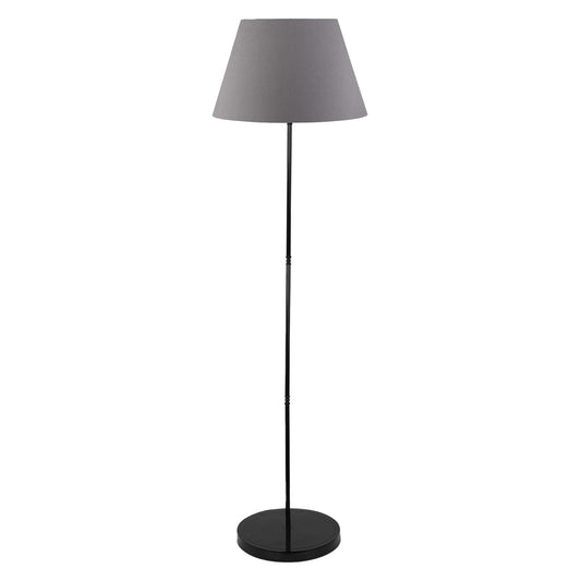 Floor Standing Lamp Hm7610.03 Black Pillar, Grey Cap