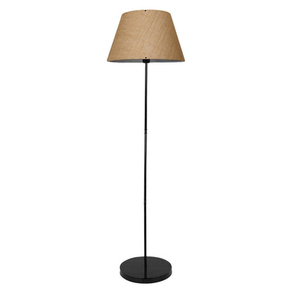 Floor Standing Lamp Hm7610.01 Black Pillar, Sand Colored Cap