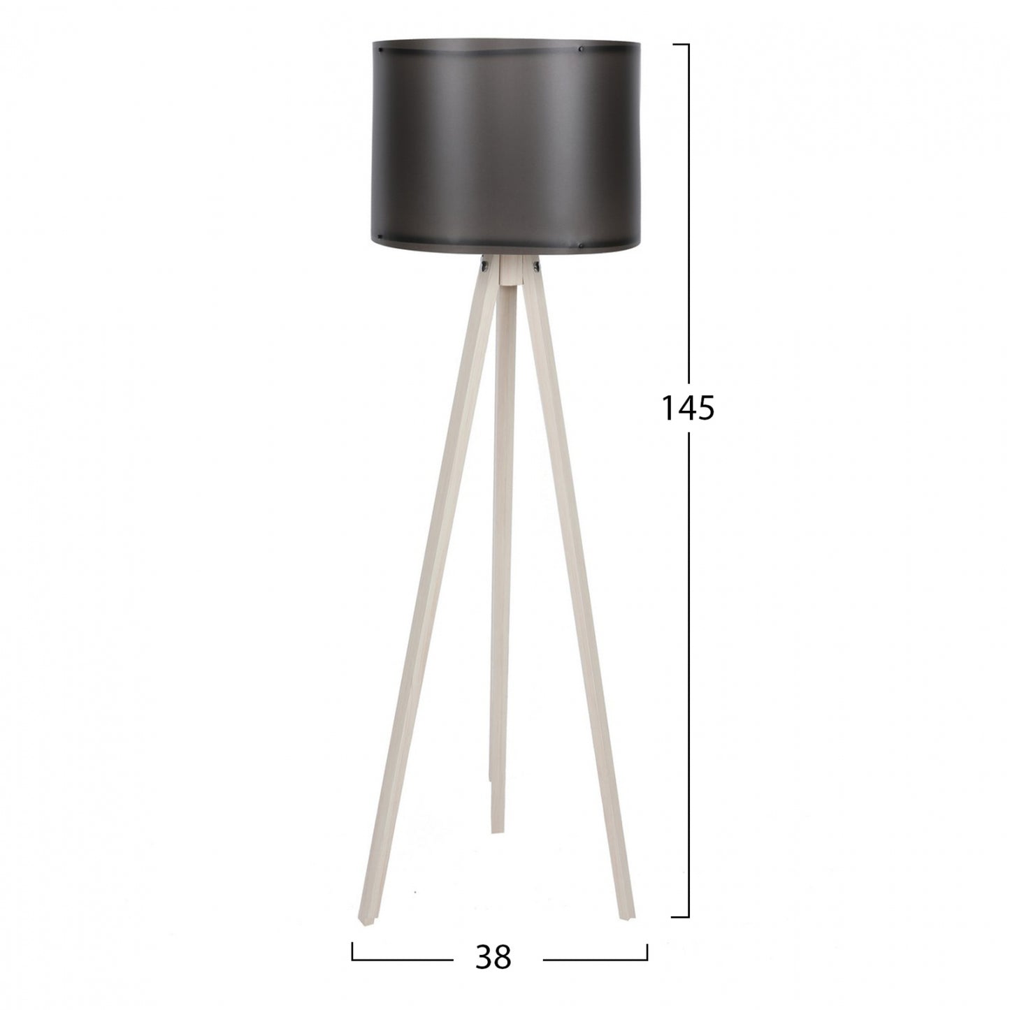 Floor Lamp In Ecru And Black Hm7272.17 Φ38x145cm