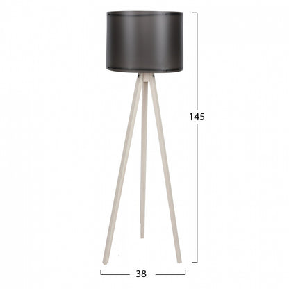 Floor Lamp In Ecru And Black Hm7272.17 Φ38x145cm