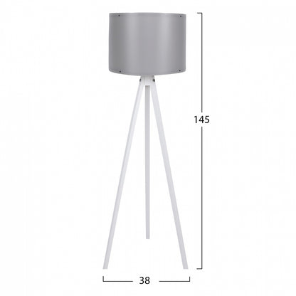 Floor Lamp In White And Grey Hm7272.06 Φ38x145cm.