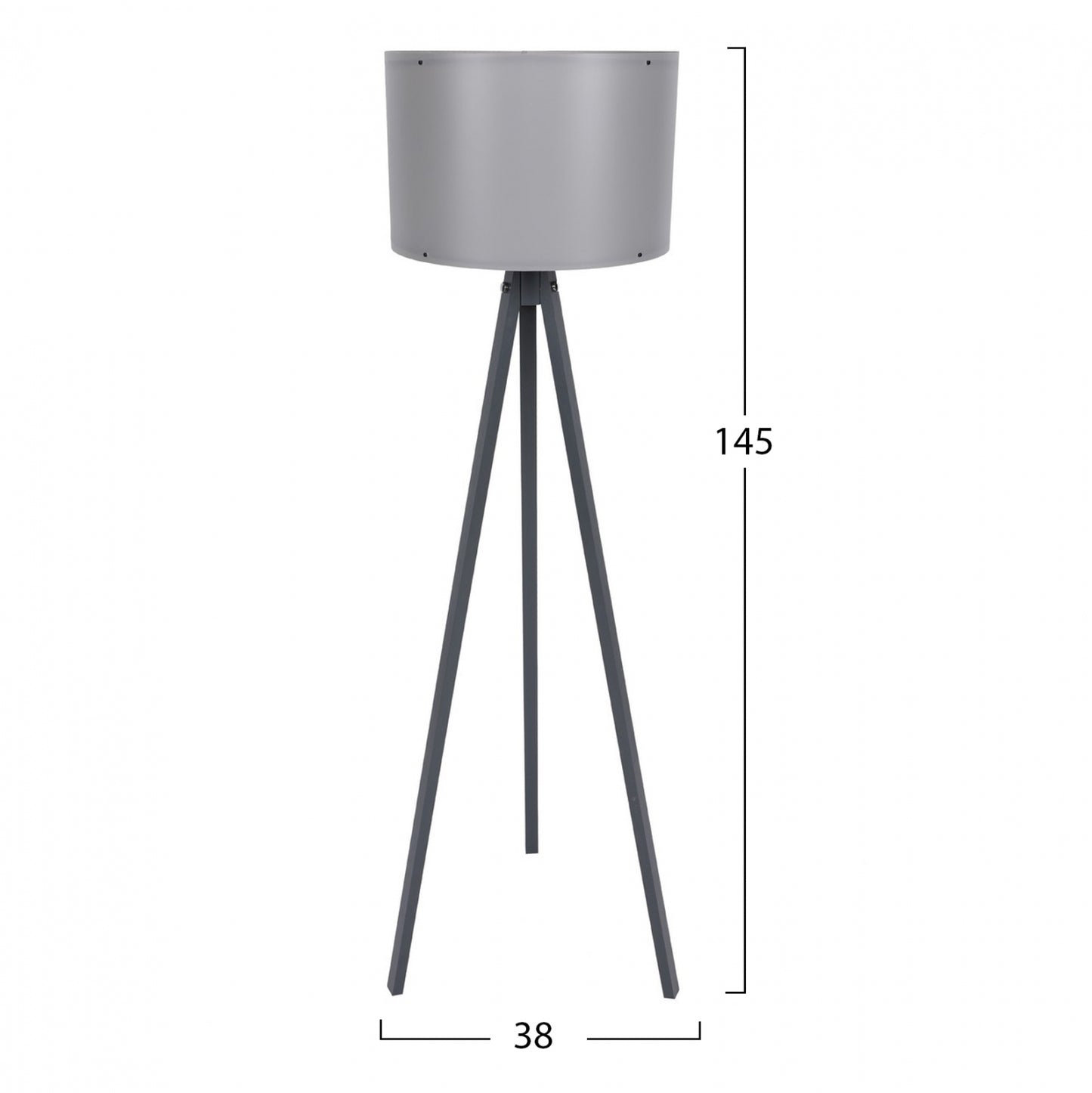 Floor Lamp In Grey Fb97272.09 Φ38x145cm.