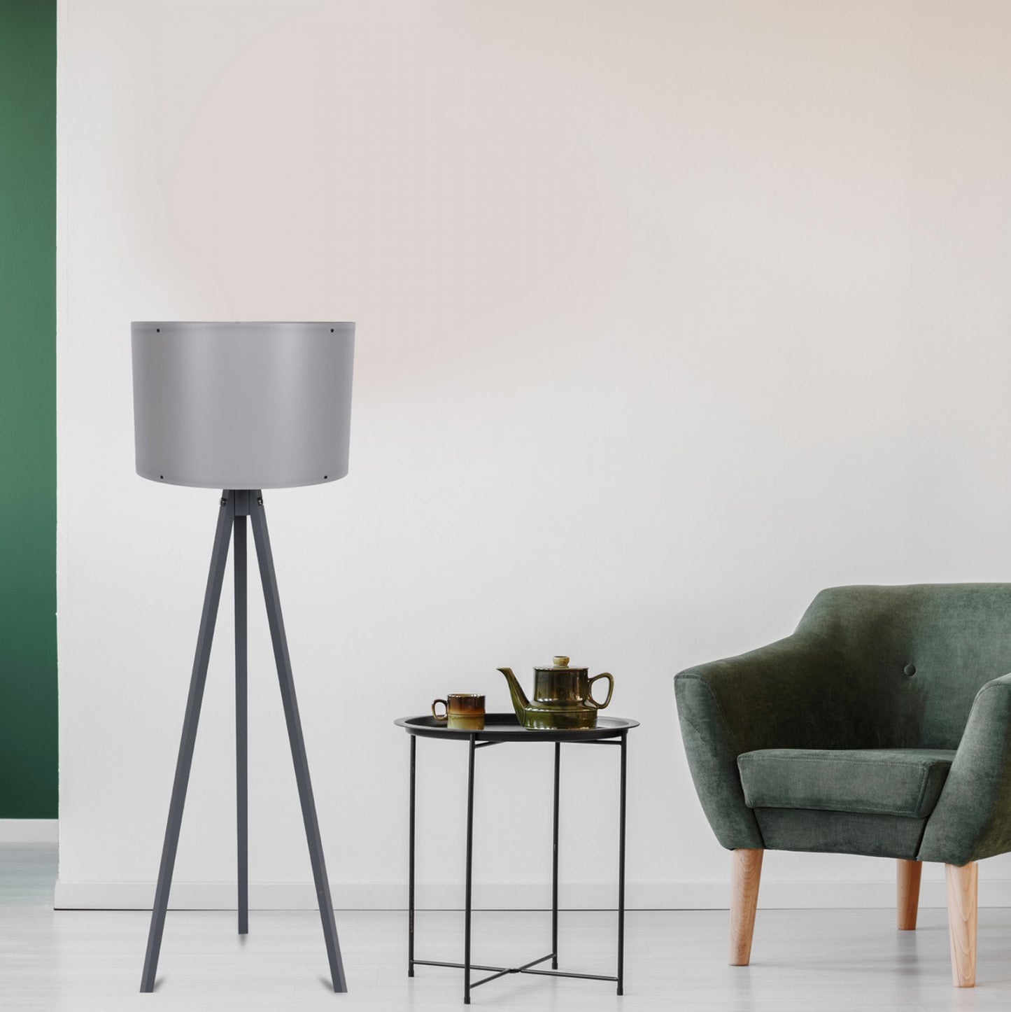Floor Lamp In Grey Fb97272.09 Φ38x145cm.