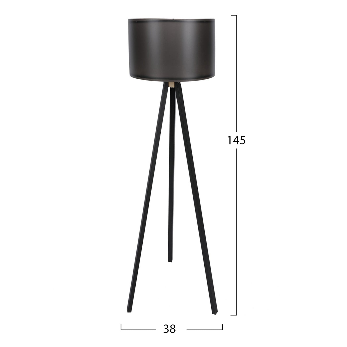 Floor Lamp In Black Fb97272.18 Φ38x145cm