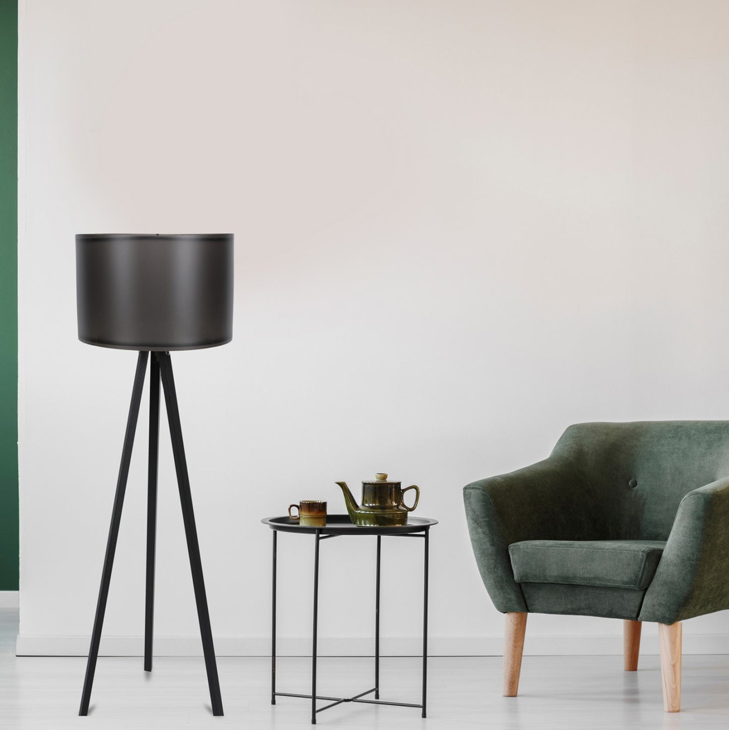 Floor Lamp In Black Fb97272.18 Φ38x145cm