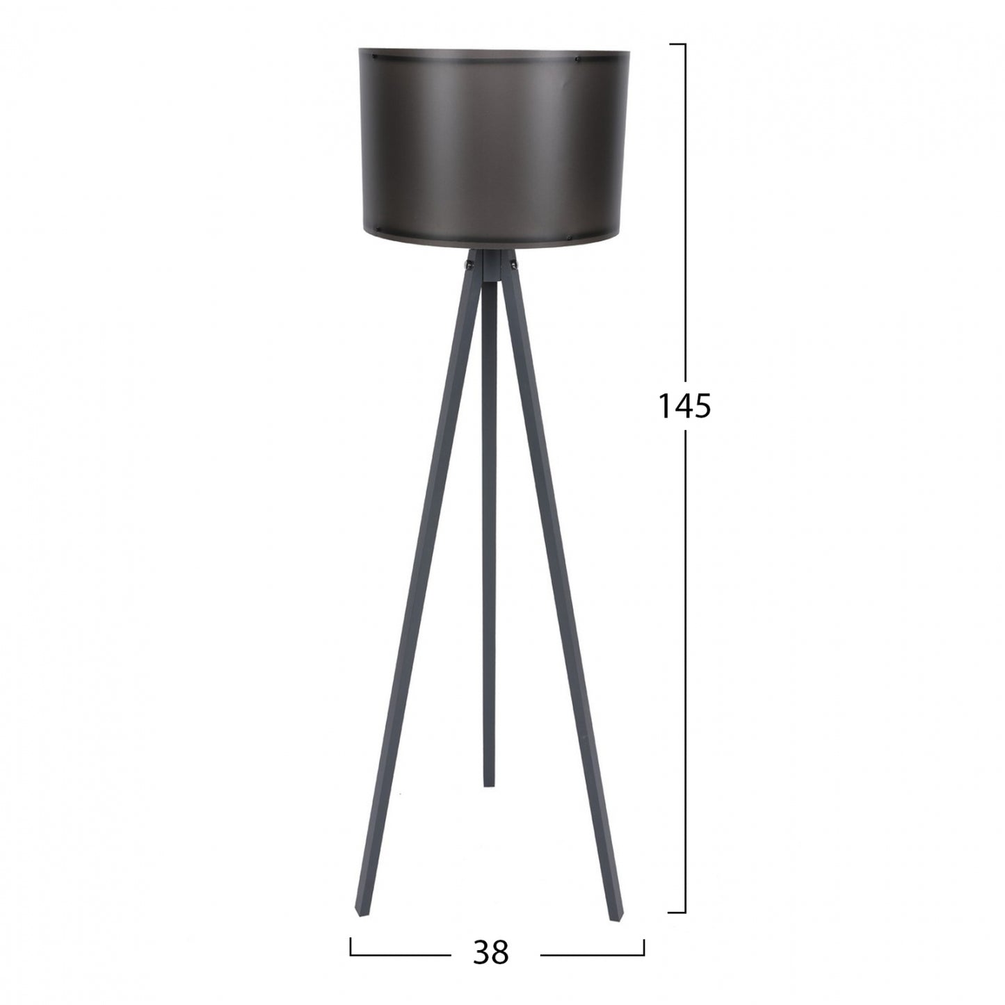 Floor Lamp In Grey And Black Hm7272.10 Φ38x145 Cm