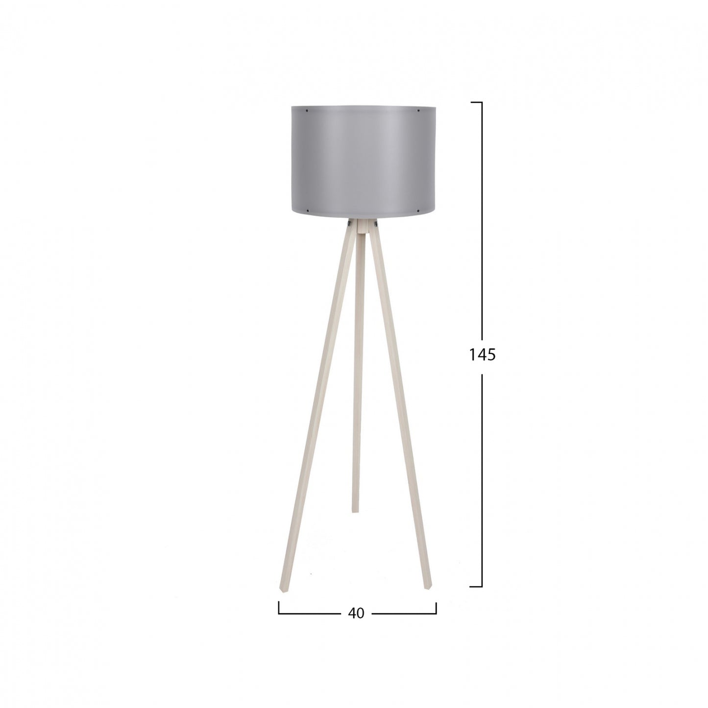 Floor Lamp In Ecru And Grey Hm7272.16 Φ38x145cm