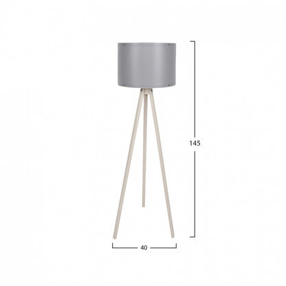 Floor Lamp In Ecru And Grey Hm7272.16 Φ38x145cm