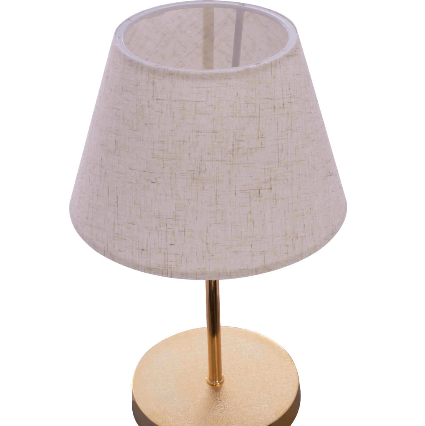 Table Lamp Hm7600.02 Gold Base And Column, Black Cap