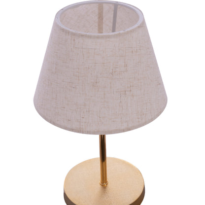 Table Lamp Hm7600.02 Gold Base And Column, Black Cap