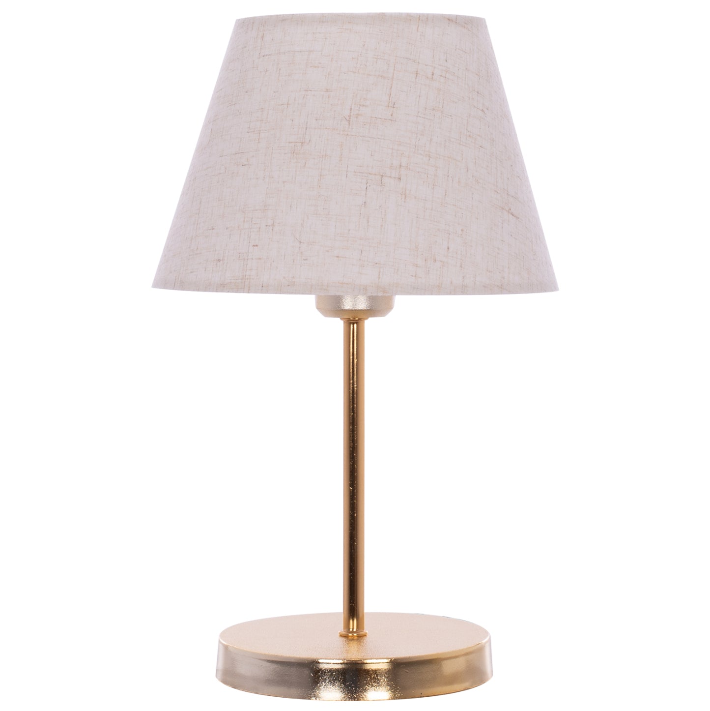 Table Lamp Hm7600.02 Gold Base And Column, Black Cap