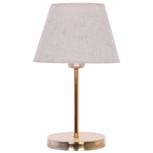 Table Lamp Hm7600.02 Gold Base And Column, Black Cap