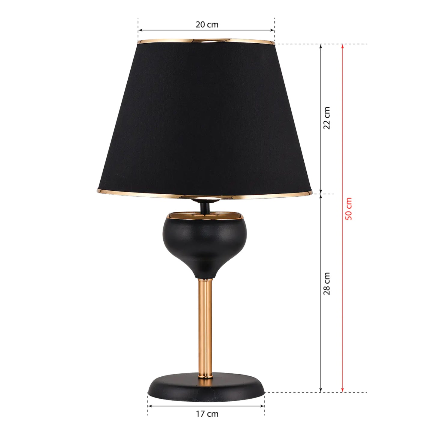 Table Lamp Fb97669.01, Black-gold, Φ20x50