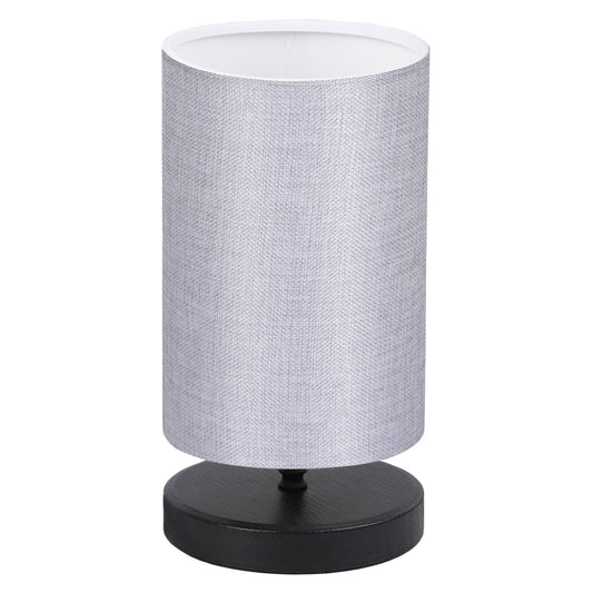 Table Lamp Hm7595.03 Black Base, Light Grey Cap