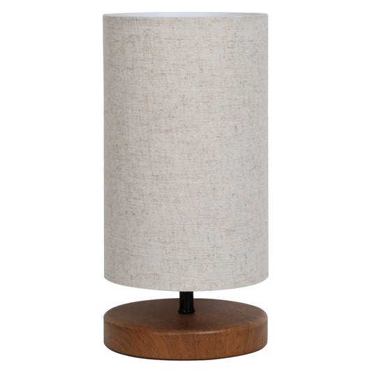 Table Lamp Hm7596.02 Brown Base, Ecru Wicker Cap
