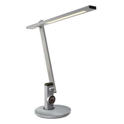Desk Lamp Led Blain Pro Hm4445.08 Brushed Silver Color Φ19x49,9hcm.