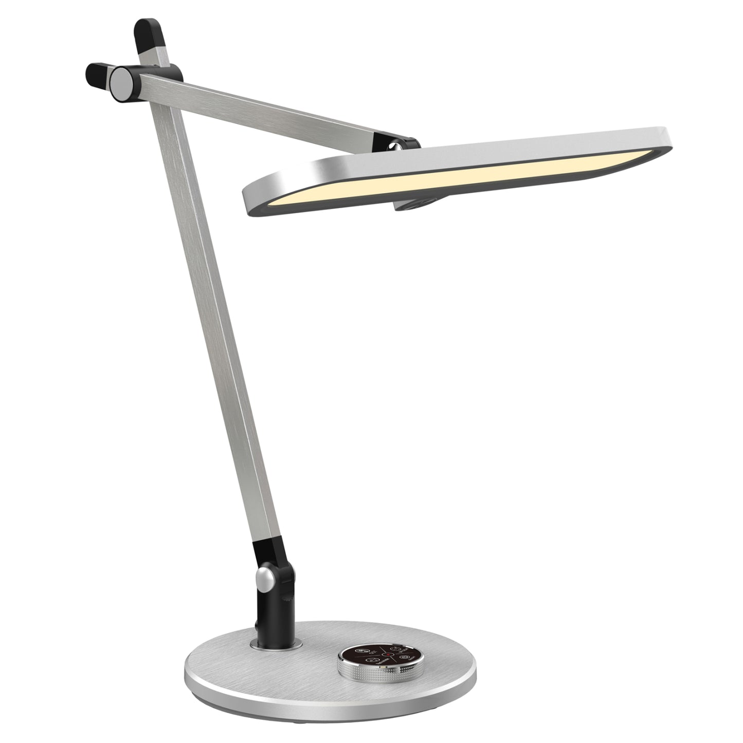 Desk Lamp Led Blain Pro Hm4446.08 Abs Base And Aluminum Arms In Silver 57,5x53hcm.