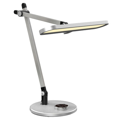 Desk Lamp Led Blain Pro Hm4446.08 Abs Base And Aluminum Arms In Silver 57,5x53hcm.