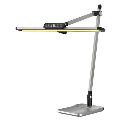 Desk Lamp Led Blain Pro Hm4447.08 Abs Base And Aluminum Arms In Silver 36,8x81hcm.