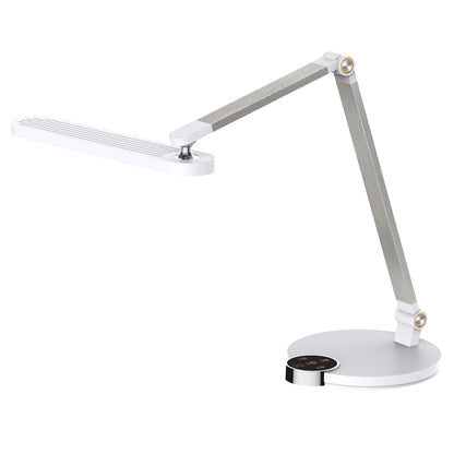 Desk Lamp Led Blain Pro Hm4454.01 Abs Base In White-grey Aluminum Arms 51,8x40hcm.