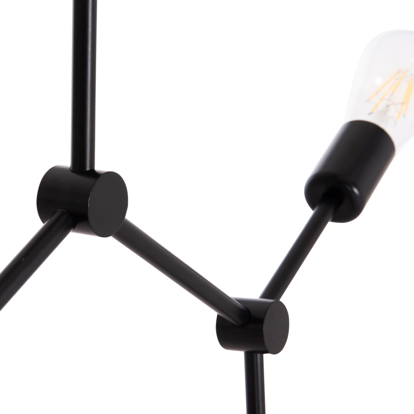 Ceiling Pendant 3-light Fixture Lighty Hm7404.11 Black Metal 52x5x48hcm.