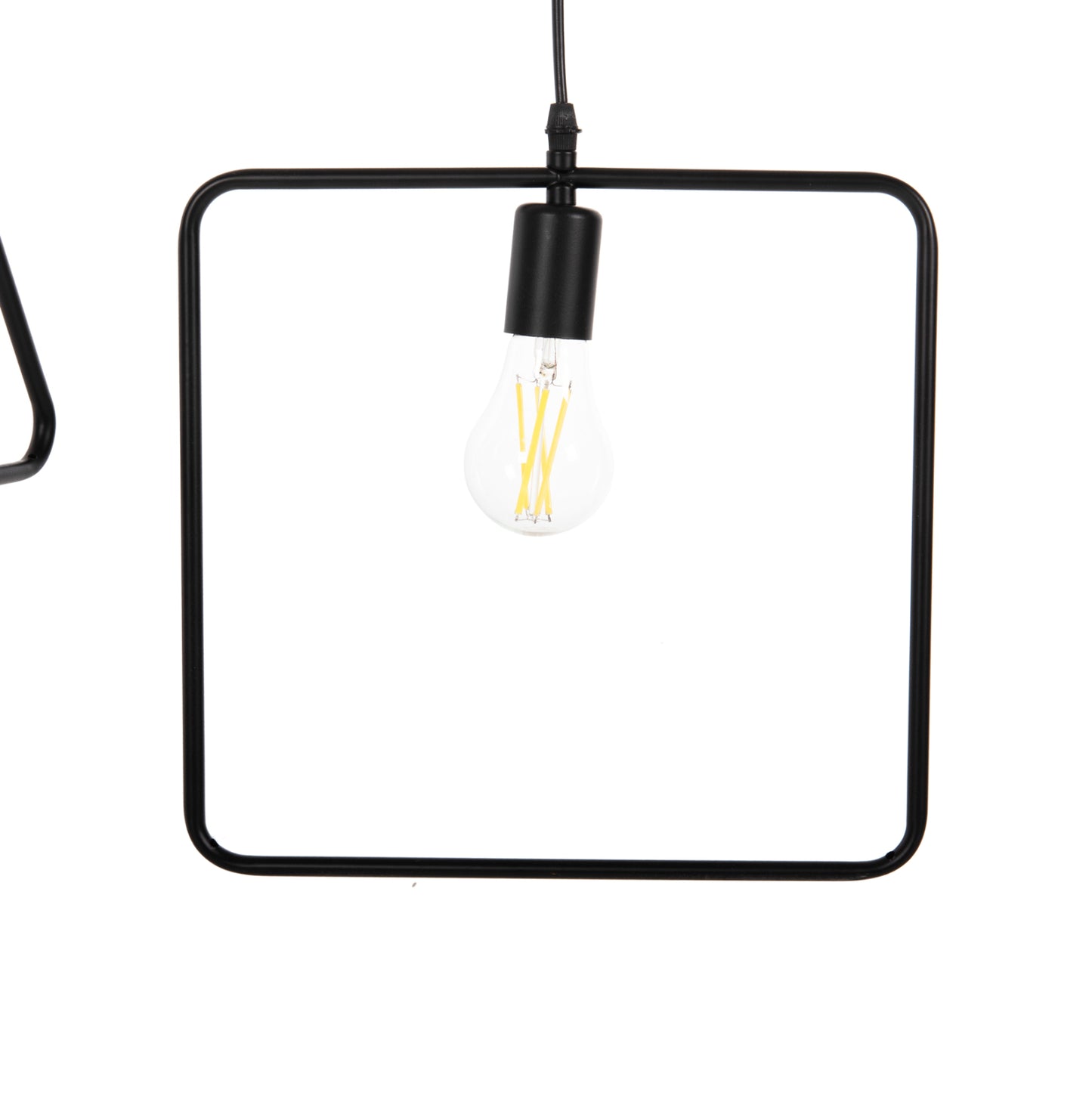Ceiling Pendant 4-light Hm4099 Black Metal Geometrical Shapes 70x38x106h Cm.