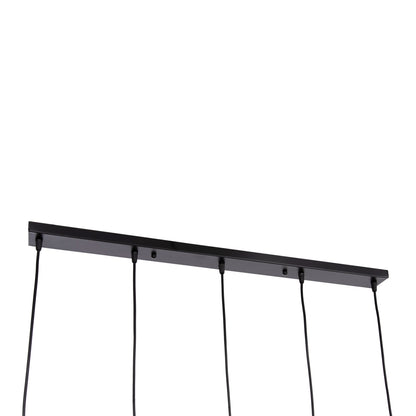 Ceiling Pendant 5-light Lamp Biut Hm7545.11 Black Metal-gold Socket 80x6x138hcm.