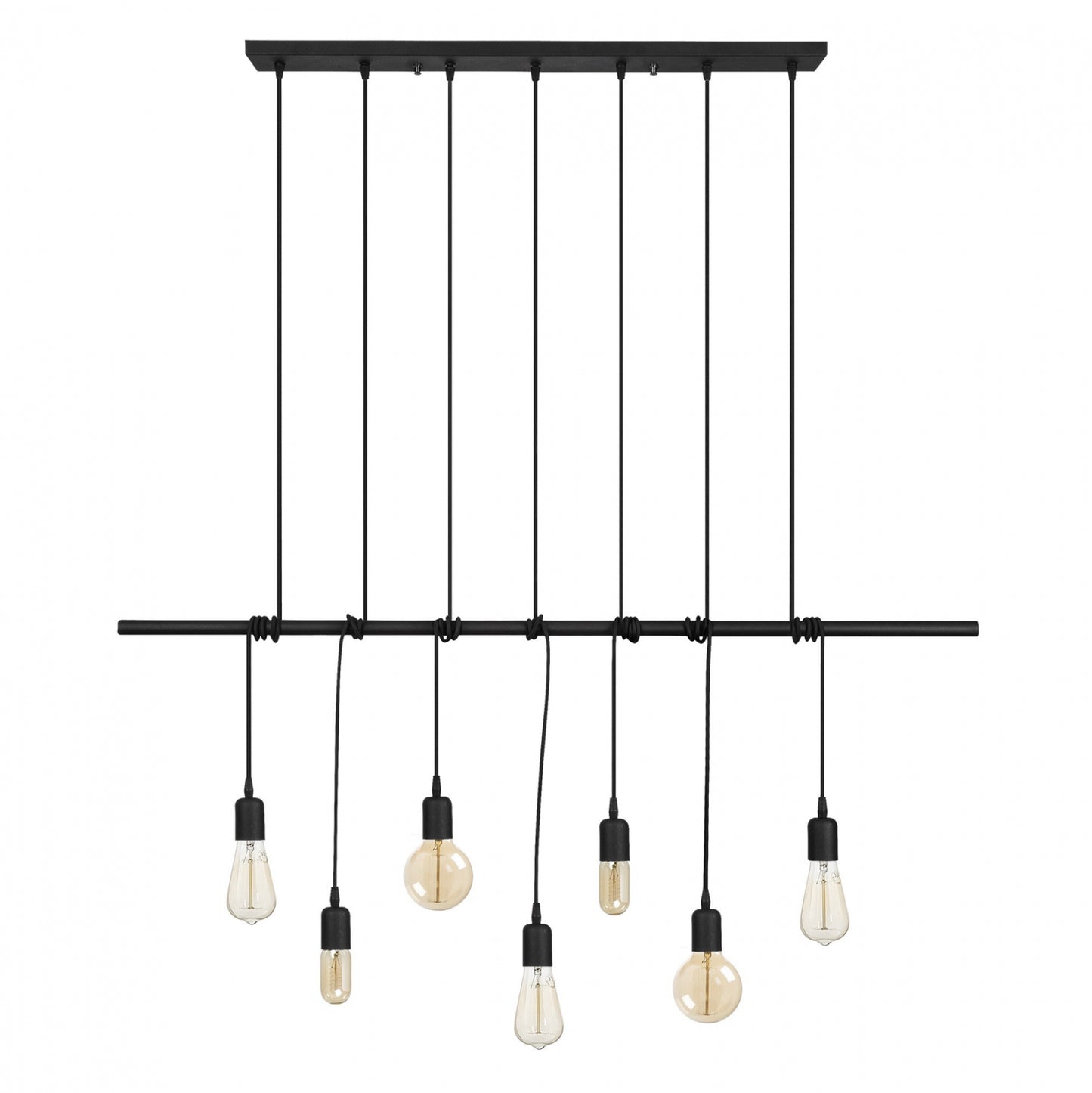 Metallic Pendant Light In Black Hm7266 120Χ10Χ180cm.
