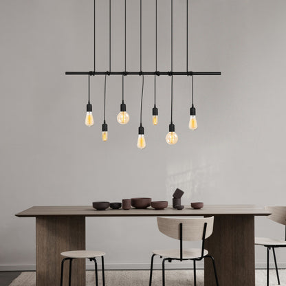 Metallic Pendant Light In Black Hm7266 120Χ10Χ180cm.