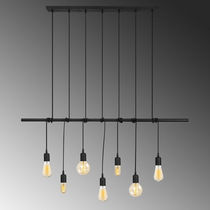 Metallic Pendant Light In Black Hm7266 120Χ10Χ180cm.