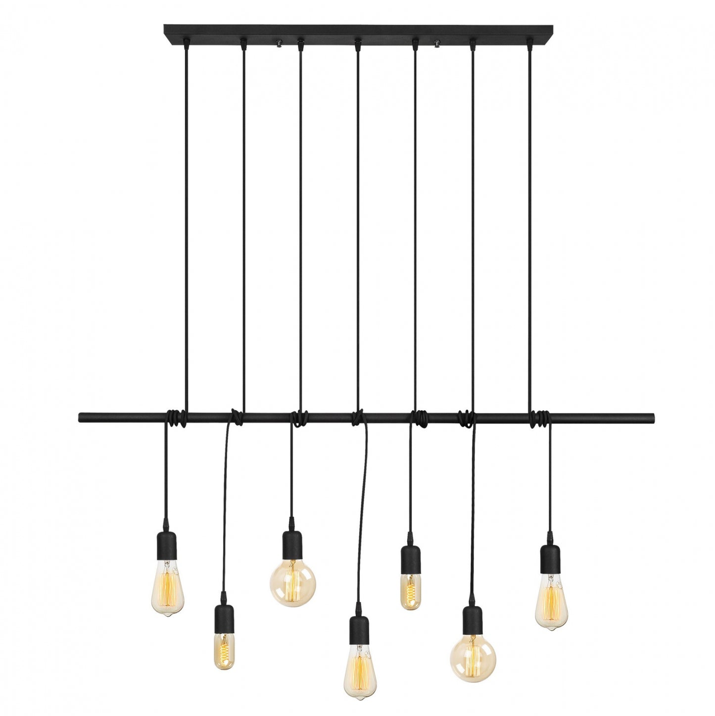 Metallic Pendant Light In Black Hm7266 120Χ10Χ180cm.
