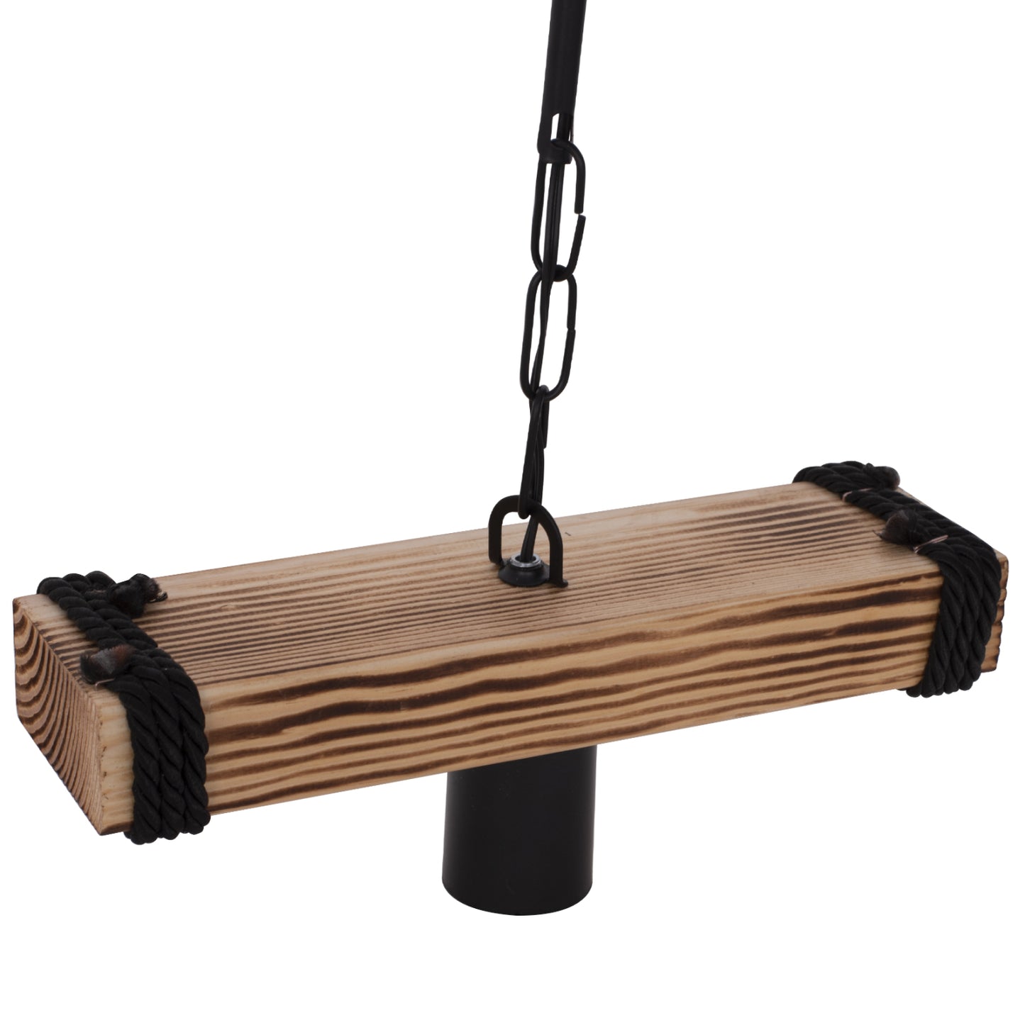 Ceiling Pendant Wood Plank With Chain 15x11x35h Cm.hm7697.01