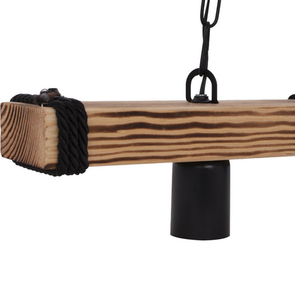 Ceiling Pendant Wood Plank With Chain 15x11x35h Cm.hm7697.01