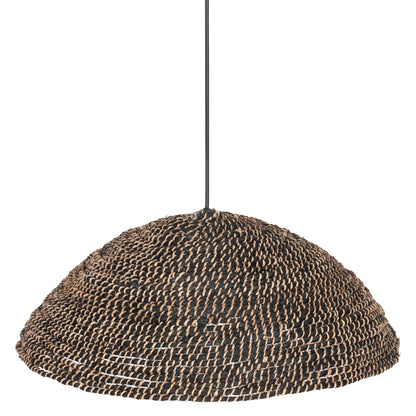 Ceiling Pendant Made Of Recycled Abaca In Black Color Φ49x15hcm.hm7783