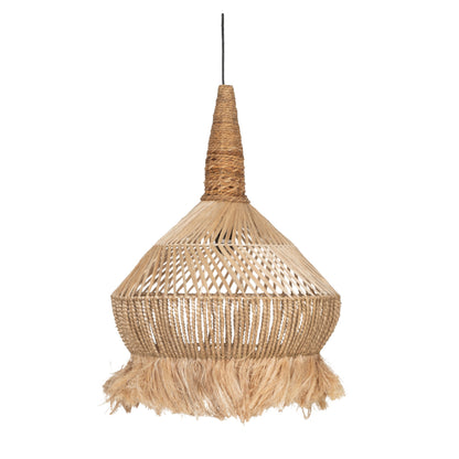 Ceiling Pendant Made Of Abaca And Banana Fibers Natural Color 55x55x75hcm.hm7774