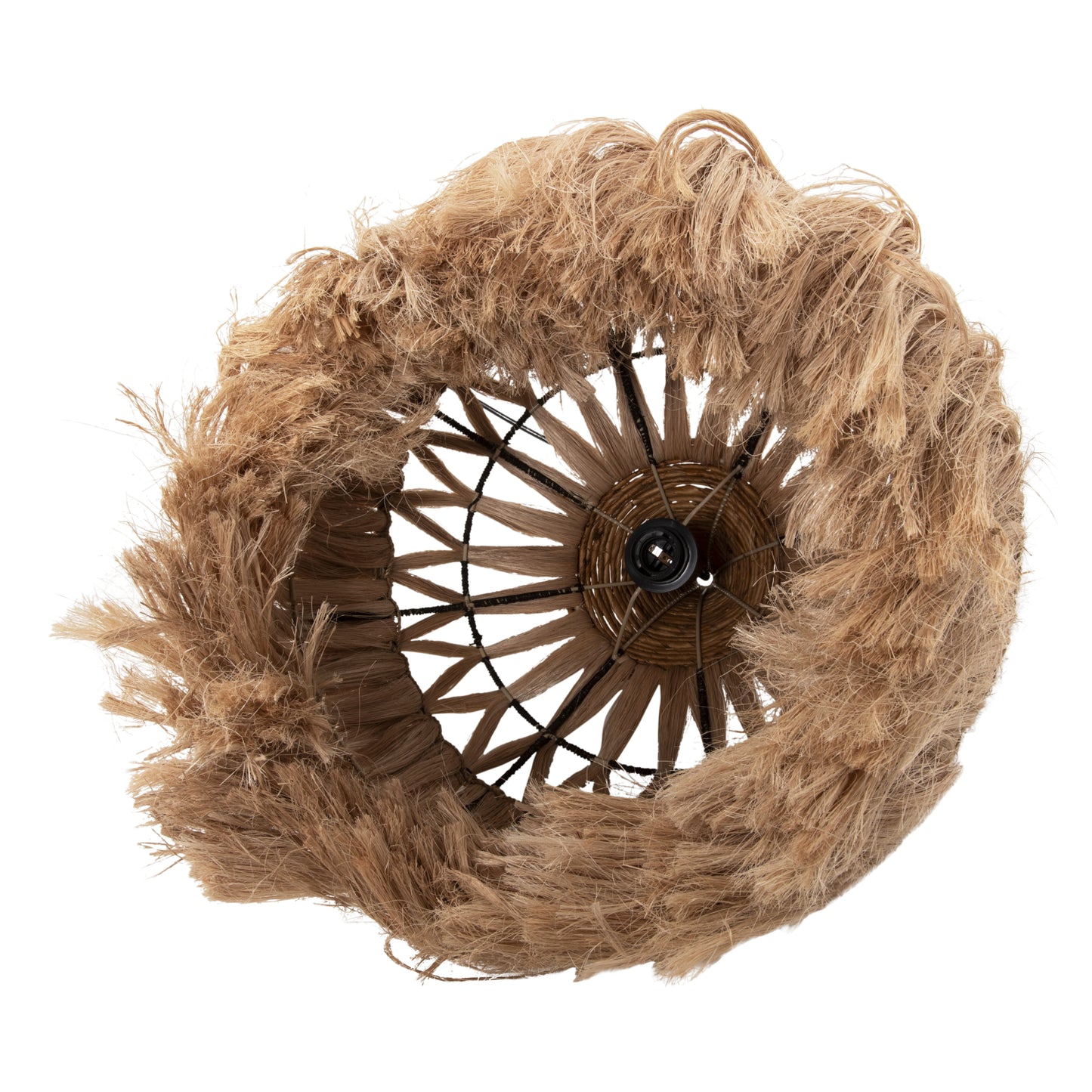 Ceiling Pendant Made Of Abaca Fibers In Natural Color Φ52x48-120hcm.hm7760
