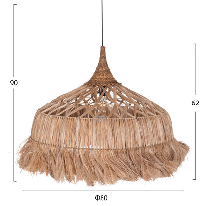 Ceiling Pendant Made Of Abaca Fibers In Natural Color Φ80x62-90hcm.hm7780