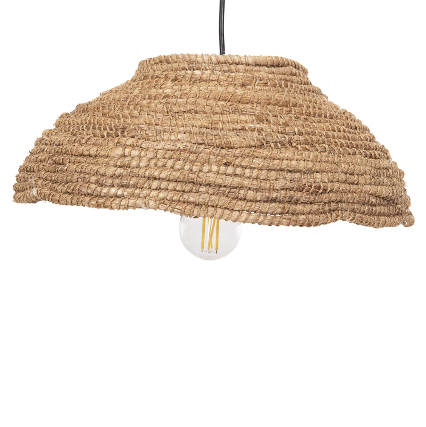 Ceiling Pendant Manila Hemp Fibers In Natural Color Φ41x14-120hcm. Hm7784