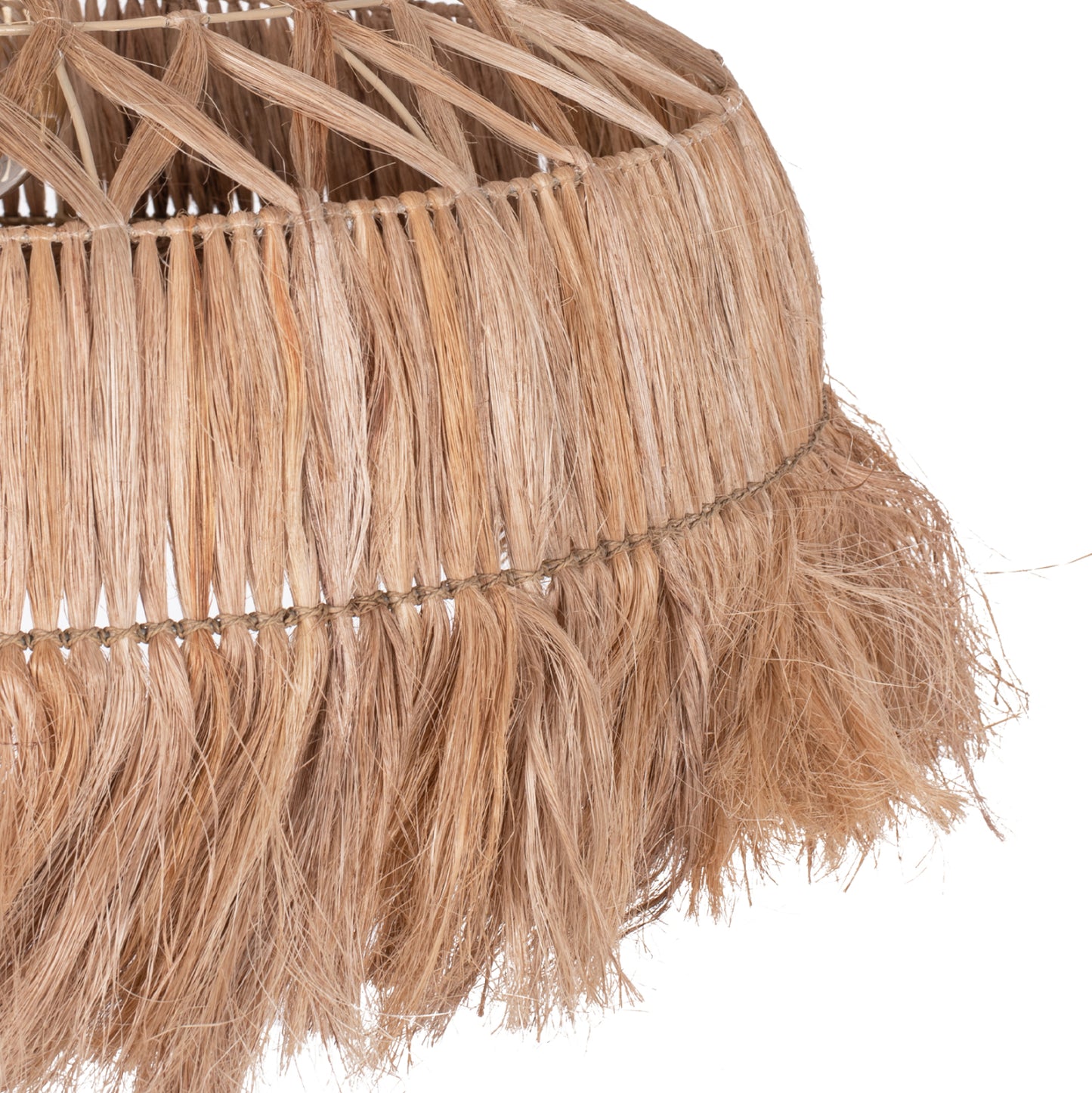 Ceiling Pendant Made Of Abaca Fibers In Natural Color Φ80x62-90hcm.hm7780
