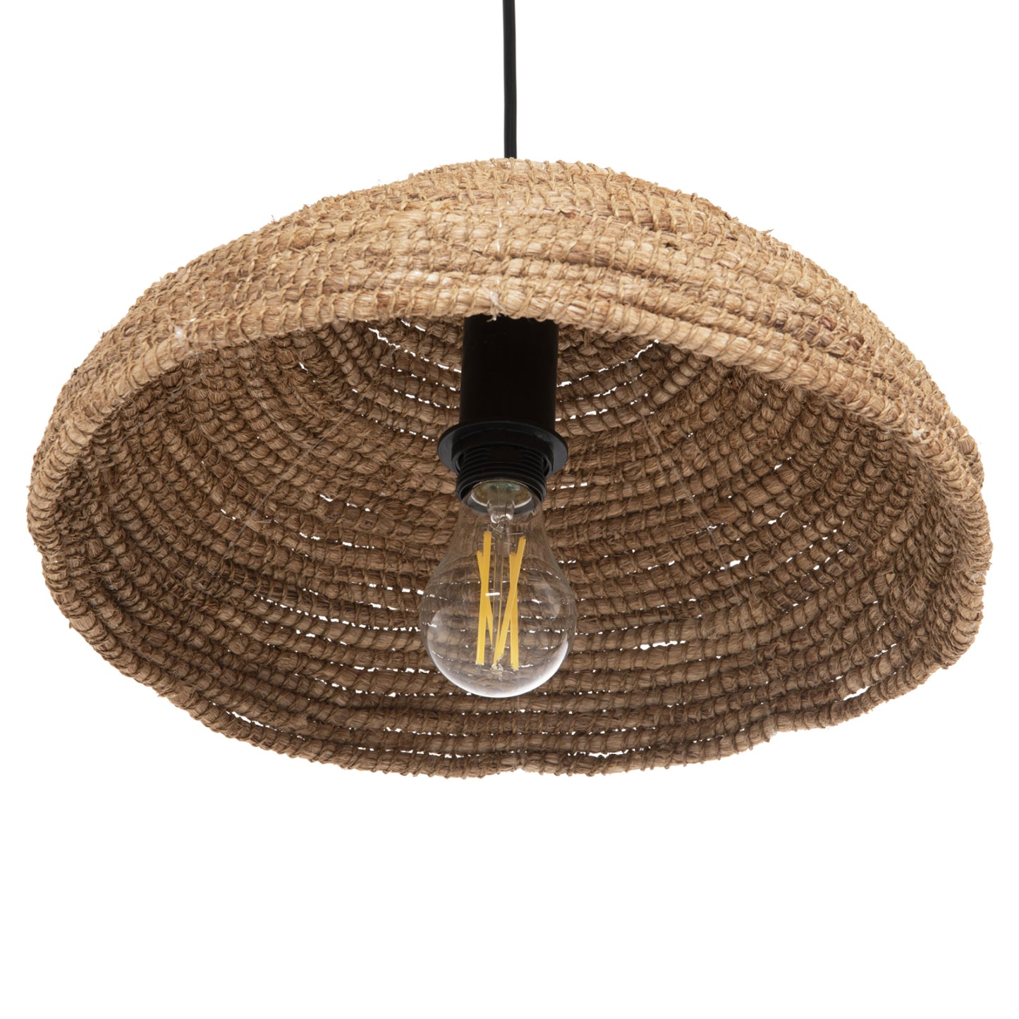 Ceiling Pendant Manila Hemp Fibers In Natural Color Φ41x14-120hcm. Hm7784
