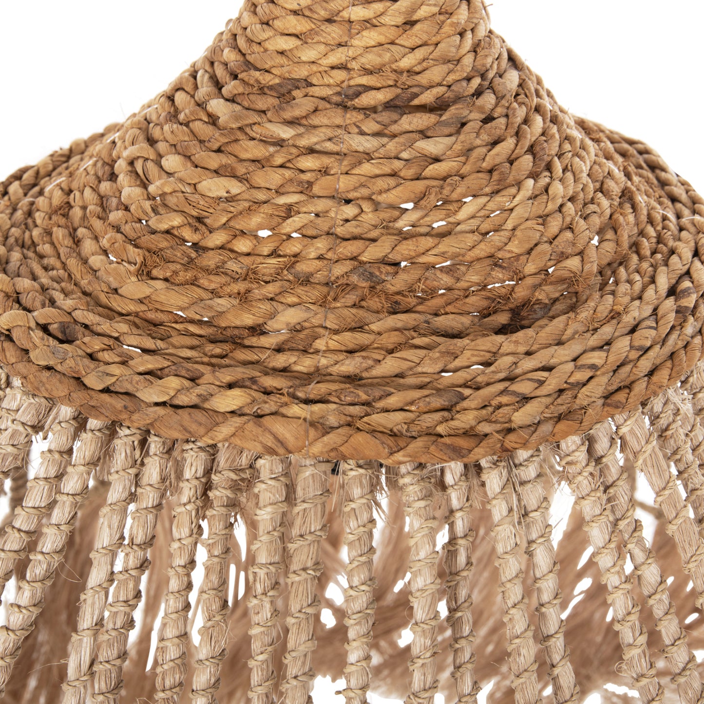 Ceiling Pendant With Abaca Fibers Cap Natural Color Φ51x65-120hcm.hm7752