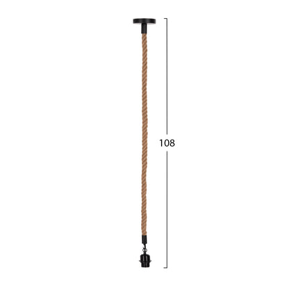 Ceiling Pendant Lamp Hm4043 Rope 1m Long And 2cm Thick-e27 Socket
